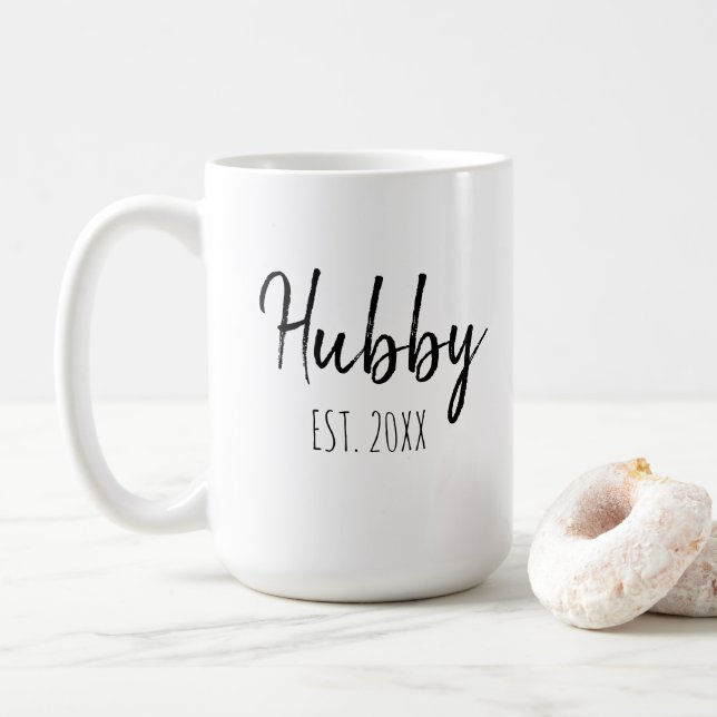 Personalisieren Sie das Minimalistische einfache H Kaffeetasse (Mit Donut)