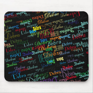 personalisieren Sie das Namensmuster farbig Mousepad