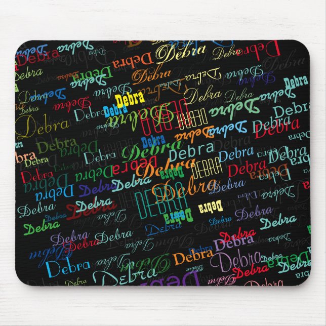 personalisieren Sie das Namensmuster farbig Mousepad (Vorne)