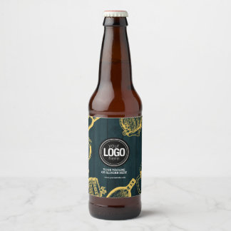 Personalisieren Sie das Thema "Business Dark Green Bierflaschenetikett