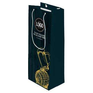 Personalisieren Sie das Thema "Business Dark Green Geschenktüte Für Weinflaschen