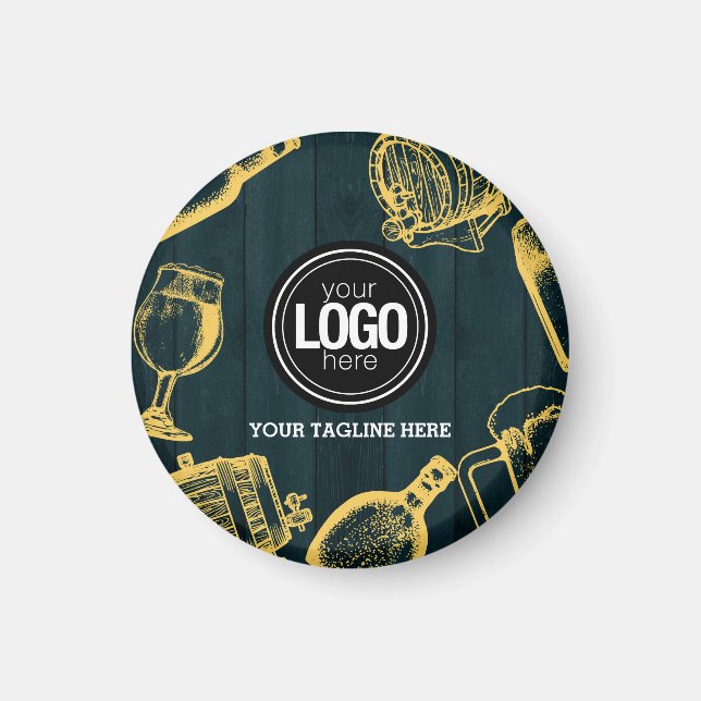 Personalisieren Sie das Thema "Business Dark Green Magnet (Vorne)
