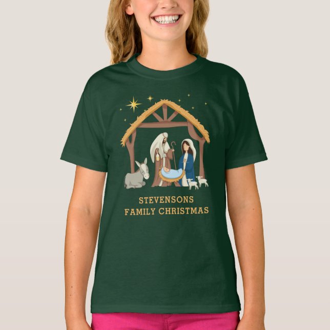 Personalisieren Sie das Weihnachtsbaby in einem Ma T-Shirt (Vorderseite)