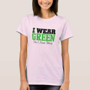 Personalisieren Sie, dass ich grünen Nierenkrebs t T-Shirt