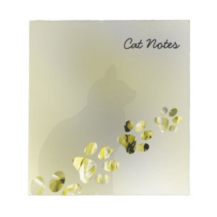 Personalisieren Sie den Ausdruck der gelben Katze  Notizblock