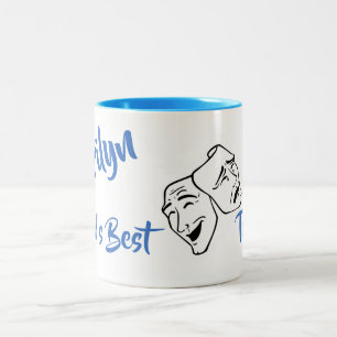 Personalisieren Sie den besten Theaterlehrer der W Zweifarbige Tasse