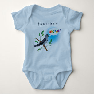 Personalisieren Sie den Cuckoo Bird auf dem Branch Baby Strampler