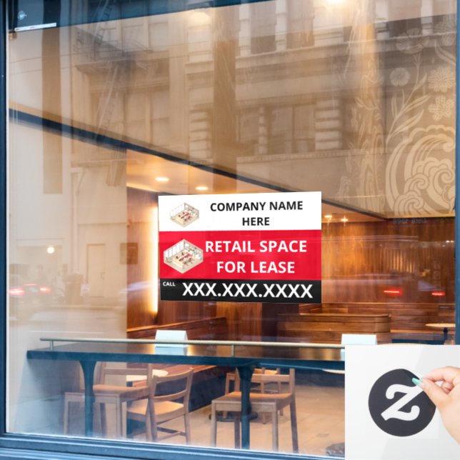 Personalisieren Sie den Einzelhandelsbereich für d Fensteraufkleber (Café-Fenster)