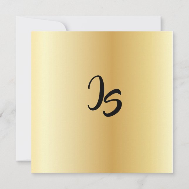 Personalisieren Sie den Erfolg von Monogram Trendy Einladung (Vorderseite)
