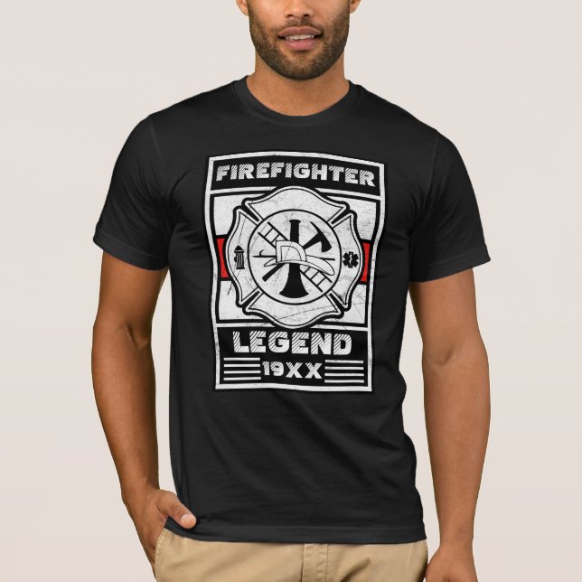 Personalisieren Sie den Firefighter Legend Custom  T-Shirt (Vorderseite)
