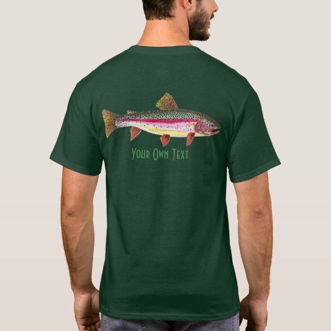 Personalisieren Sie den Fliegenfang für Regenbogen T-Shirt (Rückseite)