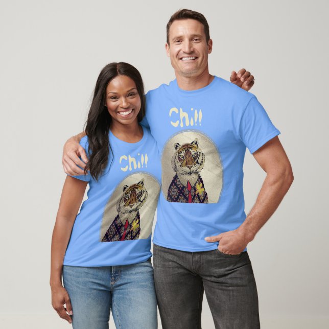 Personalisieren Sie den Fun Chill Tiger T - Shirt (Unisex)