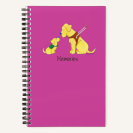 Personalisieren Sie den Guide Hund für Welpen und  Notizbuch