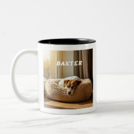 Personalisieren Sie den Jack Name des Tieres Russe Zweifarbige Tasse