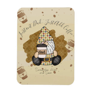 Personalisieren Sie den Kaffee Lover Vater VINTA Magnet