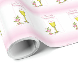 Personalisieren Sie den Mädchennamen Rosa erste he Geschenkpapier