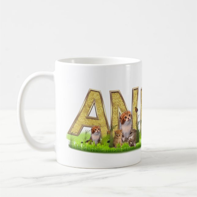 Personalisieren Sie den Namen Ann, Annie, Ben, ... Kaffeetasse (Links)