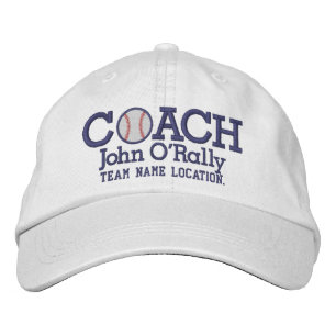 Personalisieren Sie den Namen der Baseball-Coach-C Bestickte Kappe