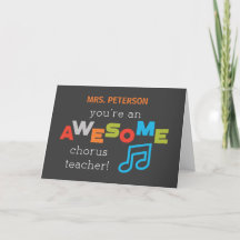 Personalisieren Sie den Namen des Chorlehrers zum