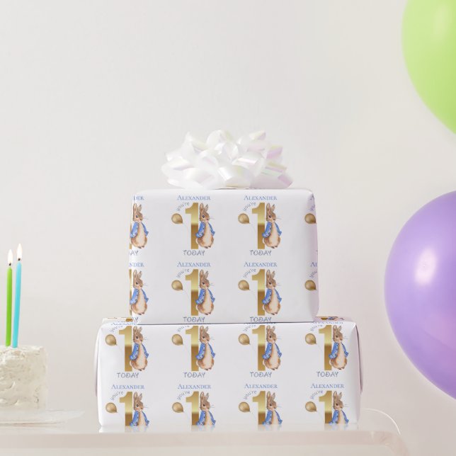 Personalisieren Sie den Namen des Kindes Peter 1.  Geschenkpapier (Partygeschenke)