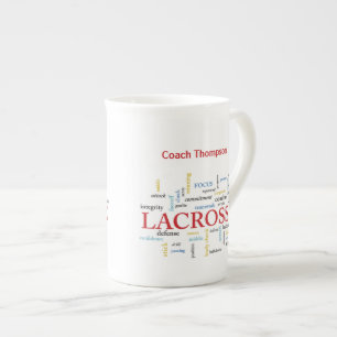 Personalisieren Sie den Namen Lacrosse Coach mithi Prozellantasse