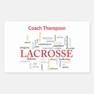 Personalisieren Sie den Namen Lacrosse Coach mithi Rechteckiger Aufkleber