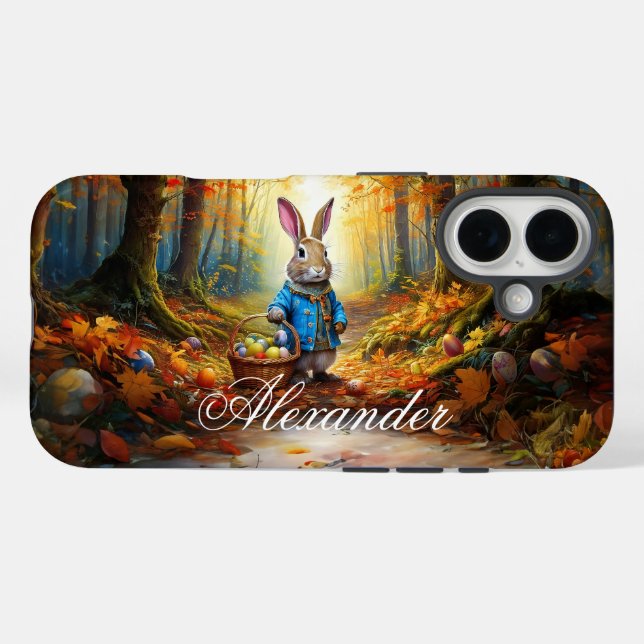 Personalisieren Sie den Namen Peter Oaster Eggs Ba iPhone 16 Hülle (Rückseite (Horizontal))