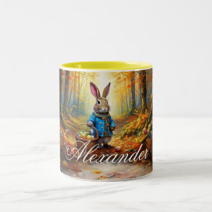 Personalisieren Sie den Namen Peter Oaster Eggs Ba Zweifarbige Tasse