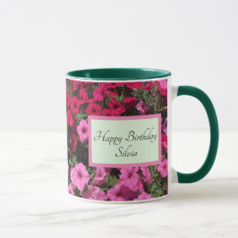Personalisieren Sie den Namen und den Text Geburts Tasse