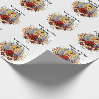 Personalisieren Sie den Namen Virgo Custom Geburts Geschenkpapier