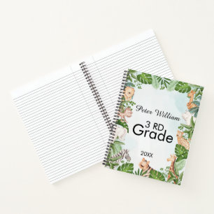 Personalisieren Sie den Namen Wildtier, zurück zur Notizbuch