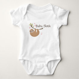 Personalisieren Sie den Niedlichen Baby Sloth Body Baby Strampler
