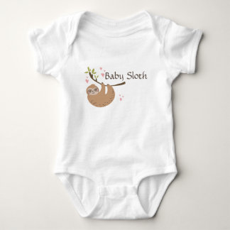 Personalisieren Sie den Niedlichen Baby Sloth Body Baby Strampler