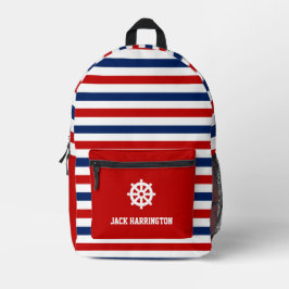 Personalisieren Sie den Red White Blue Stripes Rud Bedruckter Rucksack
