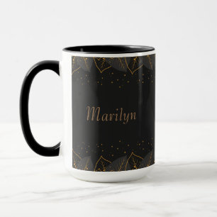 Personalisieren Sie den schwarzen Hintergrund mit Tasse