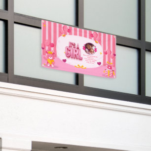 Personalisieren Sie den Text und das Foto von Baby Banner