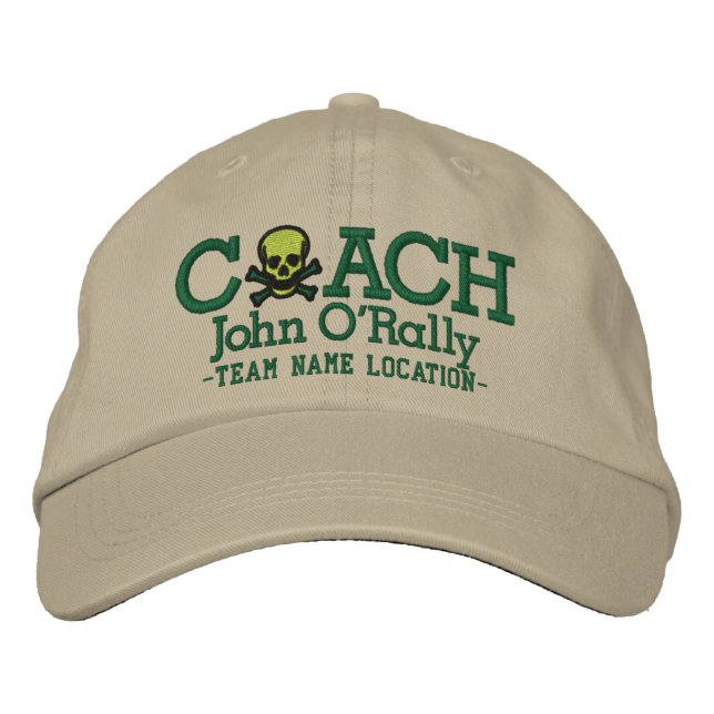 Personalisieren Sie den Trainer Skull Cap Ihren Na Bestickte Kappe (Vorderseite)