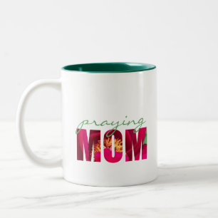 Personalisieren Sie den Vermerk "Mama beten" Chris Zweifarbige Tasse