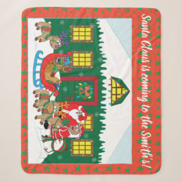 Personalisieren Sie den Weihnachtsmann Sherpadecke