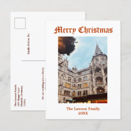 Personalisieren Sie den Weihnachtsmarkt München De Postkarte