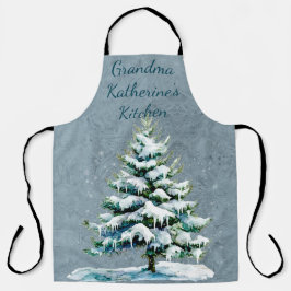 Personalisieren Sie den Winterschneebaum von Oma Schürze