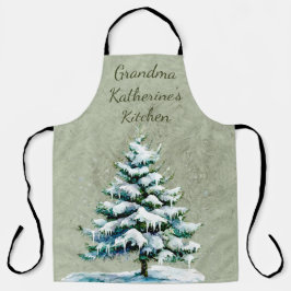 Personalisieren Sie den Winterschneebaum von Oma Schürze