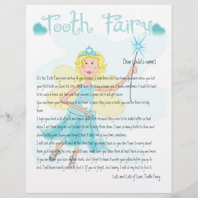 Personalisieren Sie den Zauber "Tooth Fairy" (Vorderseite)