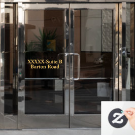 Personalisieren Sie die Adresse der Straße in der  Fensteraufkleber