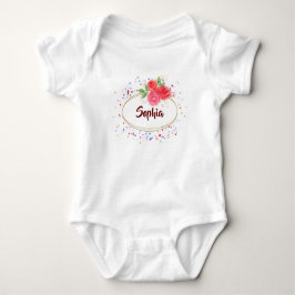 Personalisieren Sie die Baby Bodysuits, Glitzer Ro Baby Strampler