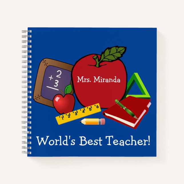 Personalisieren Sie die besten Lehrer der Welt Notizbuch (Vorderseite)