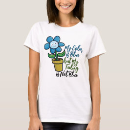Personalisieren Sie die Blue Blume in einem T - Sh T-Shirt