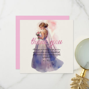 Personalisieren Sie die Bridal Shower Danksagung Dankeskarte