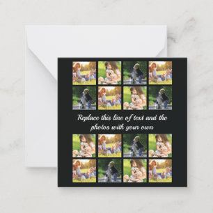 Personalisieren Sie die Foto- und Textbezugskarte Mitteilungskarte