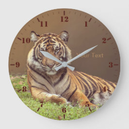 Personalisieren Sie die Fotografie von Wildtieren  Große Wanduhr